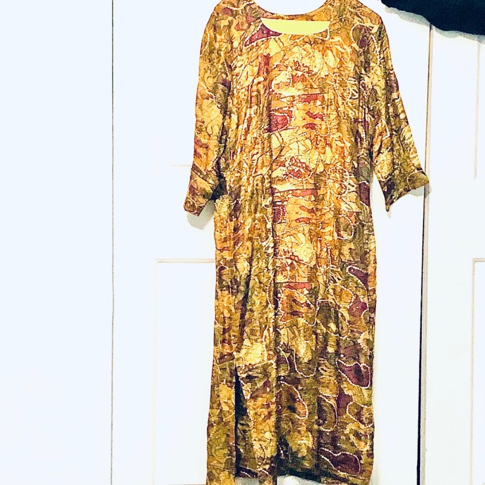 3 Piece Pakistani/Indian Long Self Print Kurta with Sequins Salwar Dupata